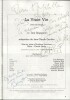 L’Avant-Scène / Théâtre : La Vraie Vie. ( Avec belles dédicaces de Catherine Rich, Christophe Brault, Yves Beneyton et Pierre Arditi à Myrtille ...