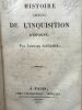 Histoire abrégée de l'Inquisition d'Espagne. GALLOIS, Léonard