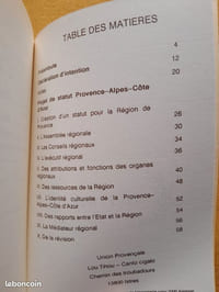 Un estatut pèr Prouvènço / Un statut pour la Provence