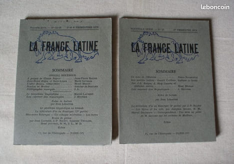 8 numéros de la revue LA FRANCE LATINE (Occitanie - régionalisme). COLLECTIF