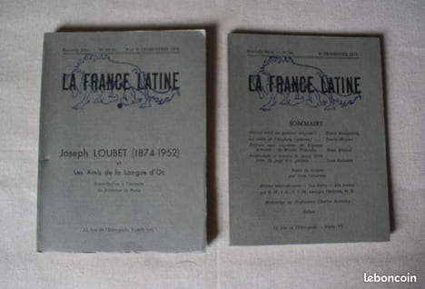 8 numéros de la revue LA FRANCE LATINE (Occitanie - régionalisme). COLLECTIF