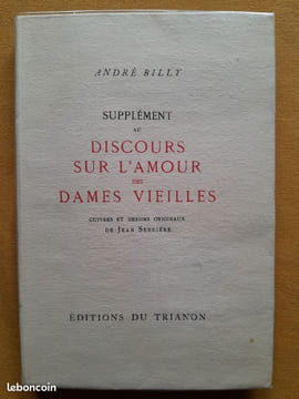 Supplément au discours sur l'amour des dames vieilles. BILLY, André