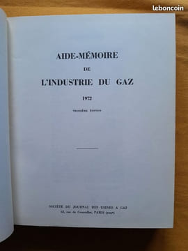 Aide-mémoire de l'industrie du gaz. Association technique de l'industrie du gaz en France