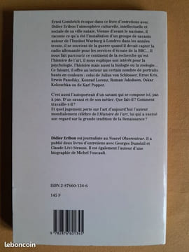 Ce que l'image nous dit : entretiens sur l'art et la science. GOMBRICH, Ernst ; ERIBON, Didier