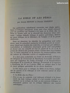 La Bible et les Pères. Colloque de Strasbourg, 1er-3 octobre 1969