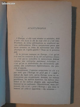 La cité européenne (programme fédéraliste). BRUGMANS, Henri
