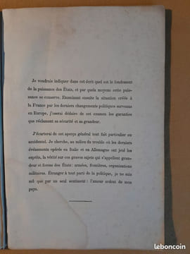 Considérations sur la puissance relative des États. Anonyme