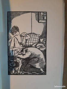 Boubouroche, suivi de contes divers – avec un frontispice gravé sur bois, par Siméon et des en-têtes dessinées, par Belmondo.