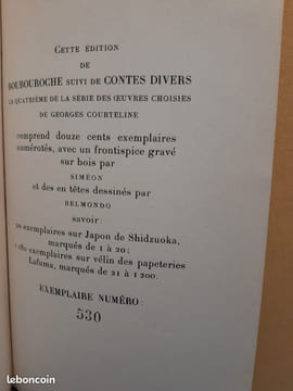 Boubouroche, suivi de contes divers – avec un frontispice gravé sur bois, par Siméon et des en-têtes dessinées, par Belmondo.. COURTELINE, Georges