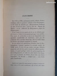 Court de Gébelin à Paris (1763-1784). Étude sur le Protestantisme français pendant la seconde moitié du XVIIIe siècle.