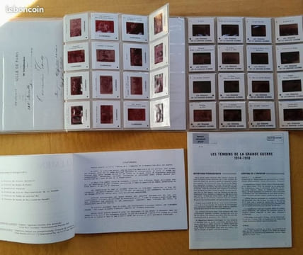 Lot de 5 plaquettes éducatives (CRDP) avec diapositives sur la Grande guerre (1914-1918). Centre régional de documentation pédagogique (CRDP)