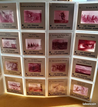 Lot de 5 plaquettes éducatives (CRDP) avec diapositives sur la Grande guerre (1914-1918). Centre régional de documentation pédagogique (CRDP)