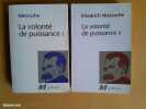 La volont&eacute; de puissance (2 vols.). NIETZSCHE, Friedrich