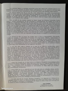 Vente aux enchères publiques au profit des musées de Strasbourg. Mercredi 4 décembre 1985, Strasbourg – Château des Rohan