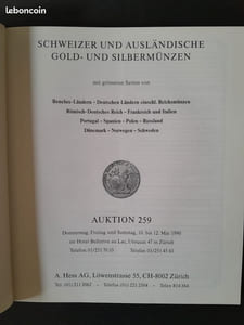 Münzen- Medaillen. Coins-Medals. Auktion 259, 10-12 Mai 1990