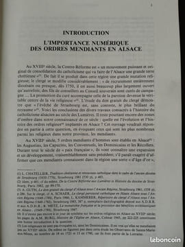 Les Ordres Mendiants en Alsace au XVIIIe siècle. Claude MULLER