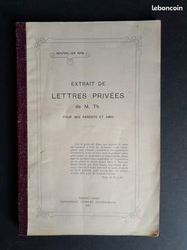 Extrait de lettres privées de M. Th. pour ses parents et amis. [Anonyme]