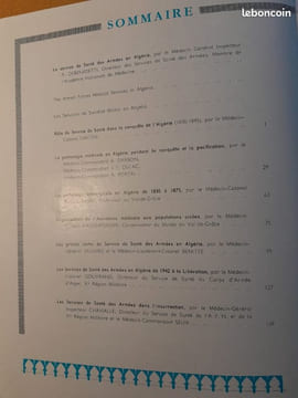 Le service de santé des armées en Algérie 1830-1958. Coll.