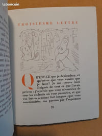 Marianna Alcaforado. Lettres écrites au comte de Chamilly [Texte imprimé]. Avec un bois original en couleurs et cinq bandeaux de Grau Sala