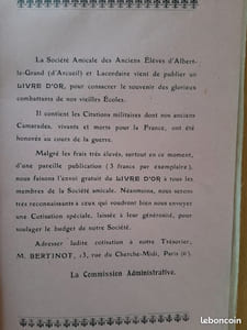 Livre d’or de l’Association amicale Albert-le-Grand (d’Arcueil) et Lacordaire (1914-1918)