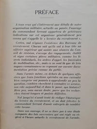 Le Service de recrutement de 1789 à nos jours. Son organisation, ses cadres, son rôle