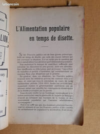 L'alimentation en temps de disette, en temps de guerre