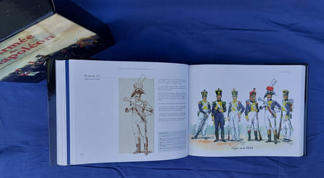 L'armée de Napoléon. Uniformes du Ier Empire, 1792-1815. . Domange, Jacques [Jacques Vaissier, 1923 - 2000], Illustrateur.
[Dessins, notes et croquis ...