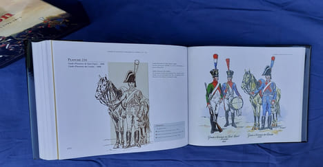 L'armée de Napoléon. Uniformes du Ier Empire, 1792-1815. . Domange, Jacques [Jacques Vaissier, 1923 - 2000], Illustrateur.
[Dessins, notes et croquis ...