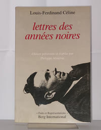 LETTRES DES ANNÉES NOIRES
Un des 50 exemplaires numérotés (n°48) sur vergé blanc seul tirage sur grand papier.
Correspondance reproduite sans autorisation, interdite de réédition.