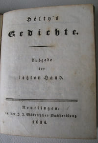 Hölty's Gedichte. Ausgabe der letzten Hand.