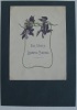 Ex libris Ludwig Saeng. In der Patte signiert Auguste Kichler, Darmstadt, 1901. Gedruckt in grün und violett. 14,6 x 11,2 cm. Montiert auf grünen ...