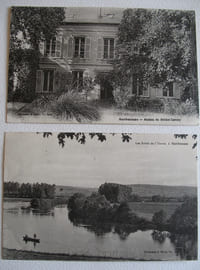 Deux cartes postales écrites à Madame Gilm de Rosenegg, datées du 16 avril et du 13 septembre 1933. Remerciements pour des renseignements précieux fournis par Madame de Gilm. 