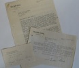 Zwei maschinengeschriebene Briefe vom 3. März 1947 (eineinhalb Seiten) und 2. Februar 1951 (eine halbe Seite), beide handschriftlich signiert an den ...