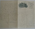 Handwritten letter, 2 pages, dated may, 21 1914 and signed. 22 x 14,5 cm. En tête : Grand Hotel Metropole & Monopole Bad Nauheim.. DE KOVEN (Henry ...