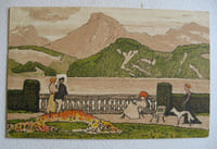 PARK HERTENSTEIN. Postkarte. Druck u. Verlag Graph. Anstalt. J. E. Wolfensberger Zürich. Farbige, lithographierte Künstler- Postkarte (8,8 x 13,8 cm) ohne Signatur des Künstlers. Gelaufen. Feldpost. Nicht datiert. Signiert E.Gagliardi (?, Historiker 1882 - 1940). Rechte obere Ecke mit schwacher Knickspur, sonst gut erhalten.