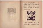 La poésie aujourd'hui un nouvel état d'intelligence. Lettre de Blaise Cendrars. Epstein Jean