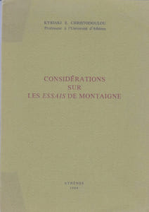 Considérations sur les Essais de Montaigne.