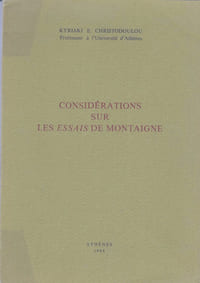 Considérations sur les Essais de Montaigne.