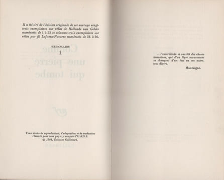 COMME UNE PIERRE QUI TOMBE (roman). EO N°1
[Envoi de l'auteur à l'universitaire Claude Couffon]. CHAMSON (André)