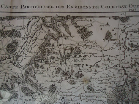 Six cartes géographiques des Flandres (1743-1744).. FRICX (Eugène-Henry), cartographe / CREPY (Etienne-Louis), graveur de géographie