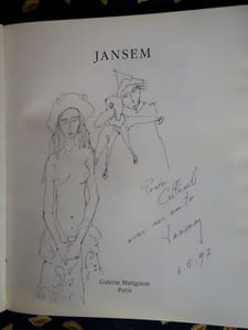 JANSEM. 
[Envoi dessiné de Jansem au peintre Paul Collomb]