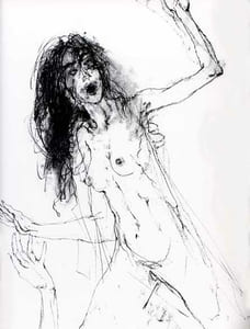 JANSEM. 
[Envoi dessiné de Jansem au peintre Paul Collomb]