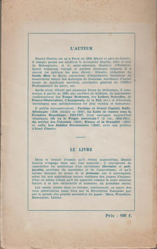 JEUNESSE DU SOCIALISME LIBERTAIRE : essais.
[Envoi de l'auteur]. GUERIN (Daniel)