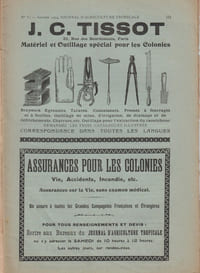 JOURNAL D'AGRICULTURE TROPICALE (agricole, scientifique et commercial) : N°31, 33, 34, 35 (4e année/1904), 121 (11e année/1911), 139, 142 (13e année/1913).