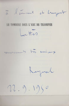 Le Tombeau sous l'arc de triomphe.. RAYNAL (Paul)