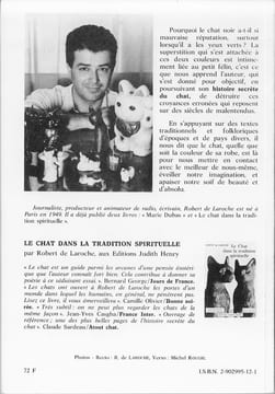 Chat noir, miroir des songes.. LAROCHE (Robert de)