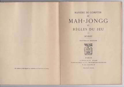 Manière de compter au Mah Jongg et règles du jeu.