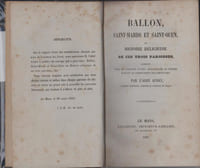 BALLON, SAINT MARDS ET SAINT OUEN ou Histoire religieuse des ces trois paroisses, contenant près de cinquante notices biographiques de prêtres au commencement de la Révolution.