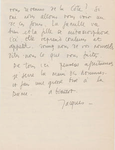 JACQUES PETIT : paintings, watercolors and drawings (1952-1962). Catalogue bilingue Exposition 21 septembre-13 octobre 1962. [LETTRE AUTOGRAPHE AU PEINTRE PAUL COLLOMB AVEC DESSIN A LA PLUME]