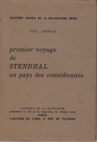 Premier voyage de Stendhal au pays des comédiennes.